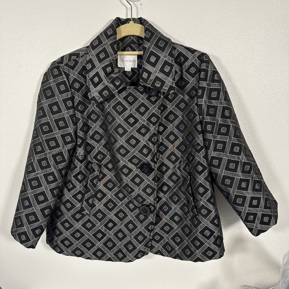 Erin London Women's Size Med Black 3-Button Jacket